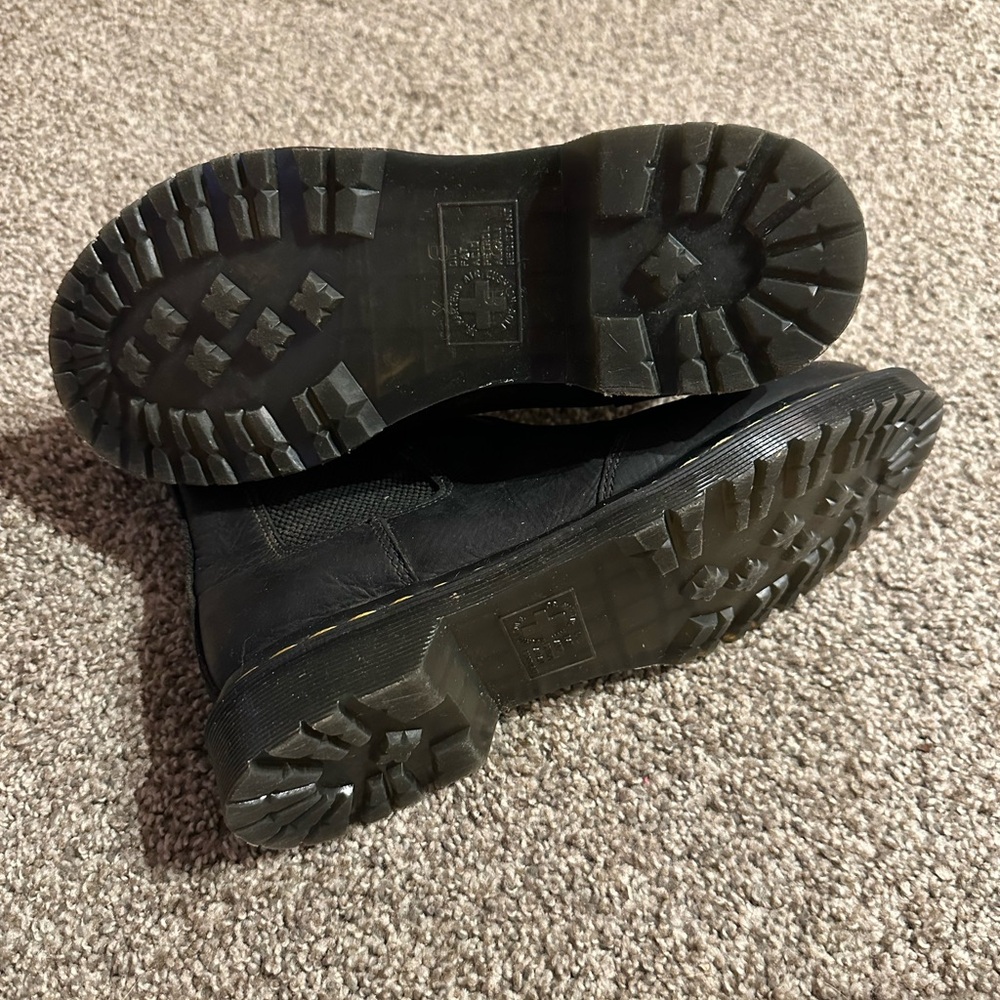 Dr. Martens Black Women's Boots with Fur Trim - Picture 4 of 4